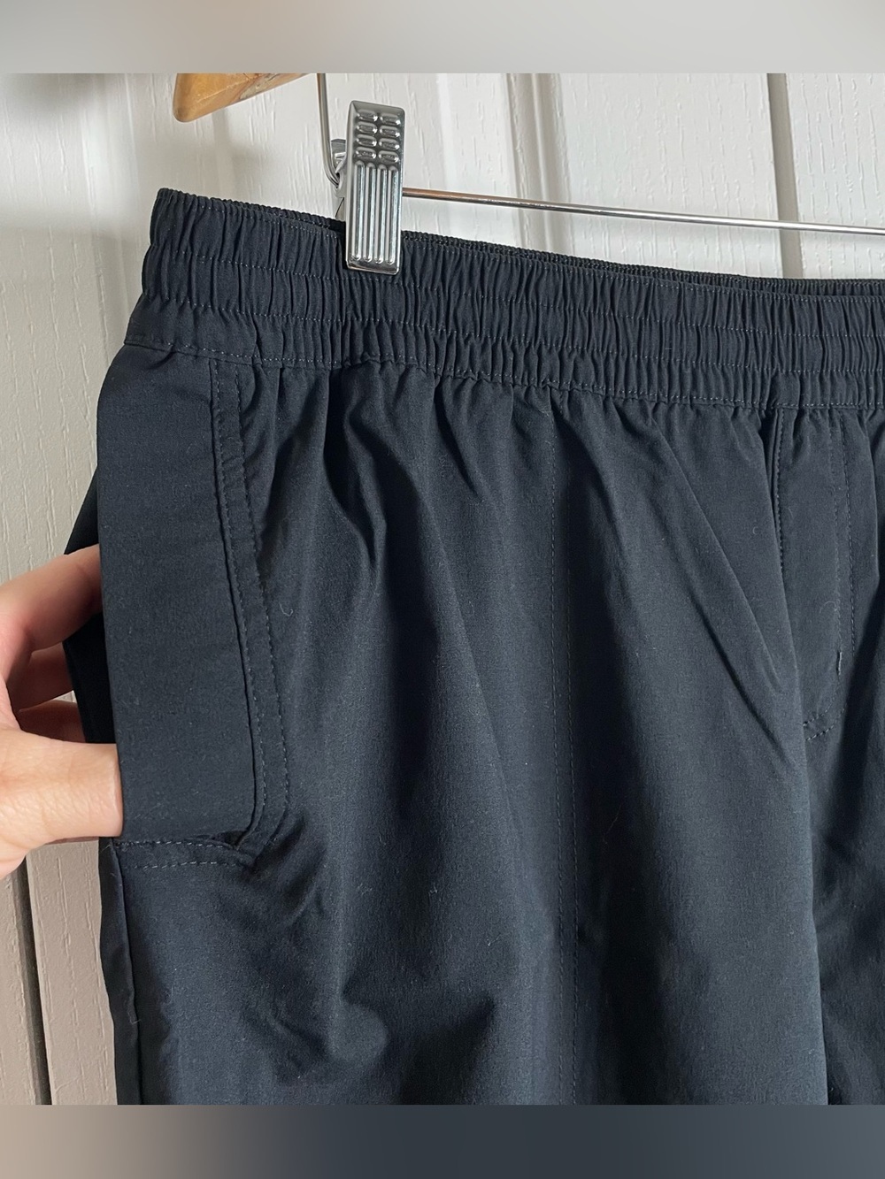 Columbia Pull On Hiking Pants Women’s XL Black Cinch Ankle Nylon Tech Elastic - Picture 3 of 15